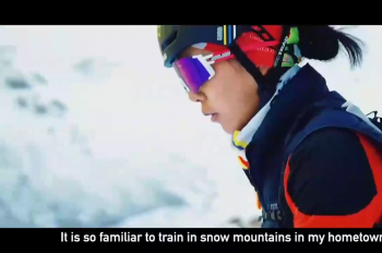 Discovering Tibet with FPV drone: Tibetan ski mountaineer