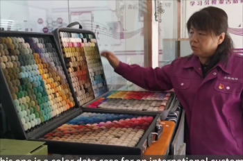 Master craftsman: Dyeing expert dedicated to palette for Tibet carpet