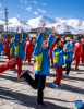 Sichod Drolma (front) does exercise at Damxung County Middle School in Damxung County, southwest China`s Xizang Autonomous Region, Nov. 10, 2023. (Xinhua/Sun Fei)