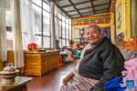 Sichod Wangmo is pictured at her home in Jiagen Village in Damxung County of Lhasa, southwest China`s Xizang Autonomous Region, March 13, 2024. (Xinhua/Sun Fei)