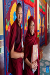 Buddhist nuns are seen at the graduation ceremony at Tibet Buddhism University in Lhasa, southwest China`s Xizang Autonomous Region, June 30, 2024. A graduation ceremony was organized by the Tibet Buddhism University here on Sunday, awarding the `Chi Ram Pa` diploma (master`s degree) to 29 Buddhist nuns. (Xinhua/Tenzing Nima Qadhup)