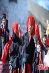 A performance is staged to celebrate the 7th Chinese Farmers` Harvest Festival in Shannan City, southwest China`s Xizang Autonomous Region, Sept. 22, 2024. (Photo/China News Service)